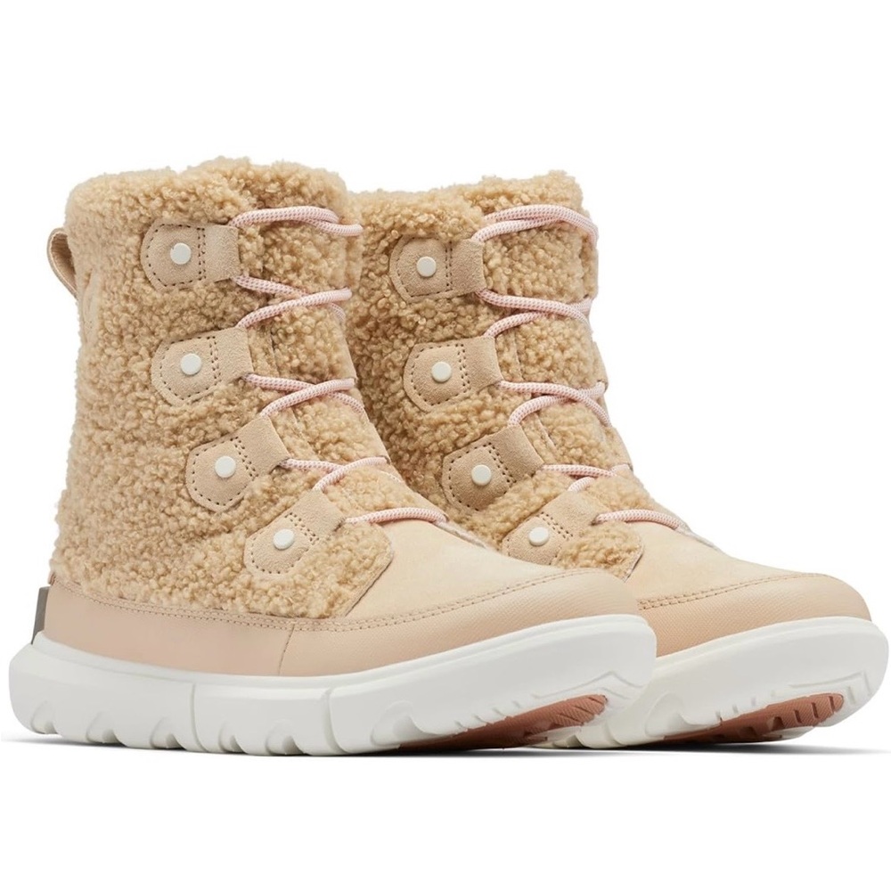 Sorel Women's Light Pink Shearling-Lined Boots